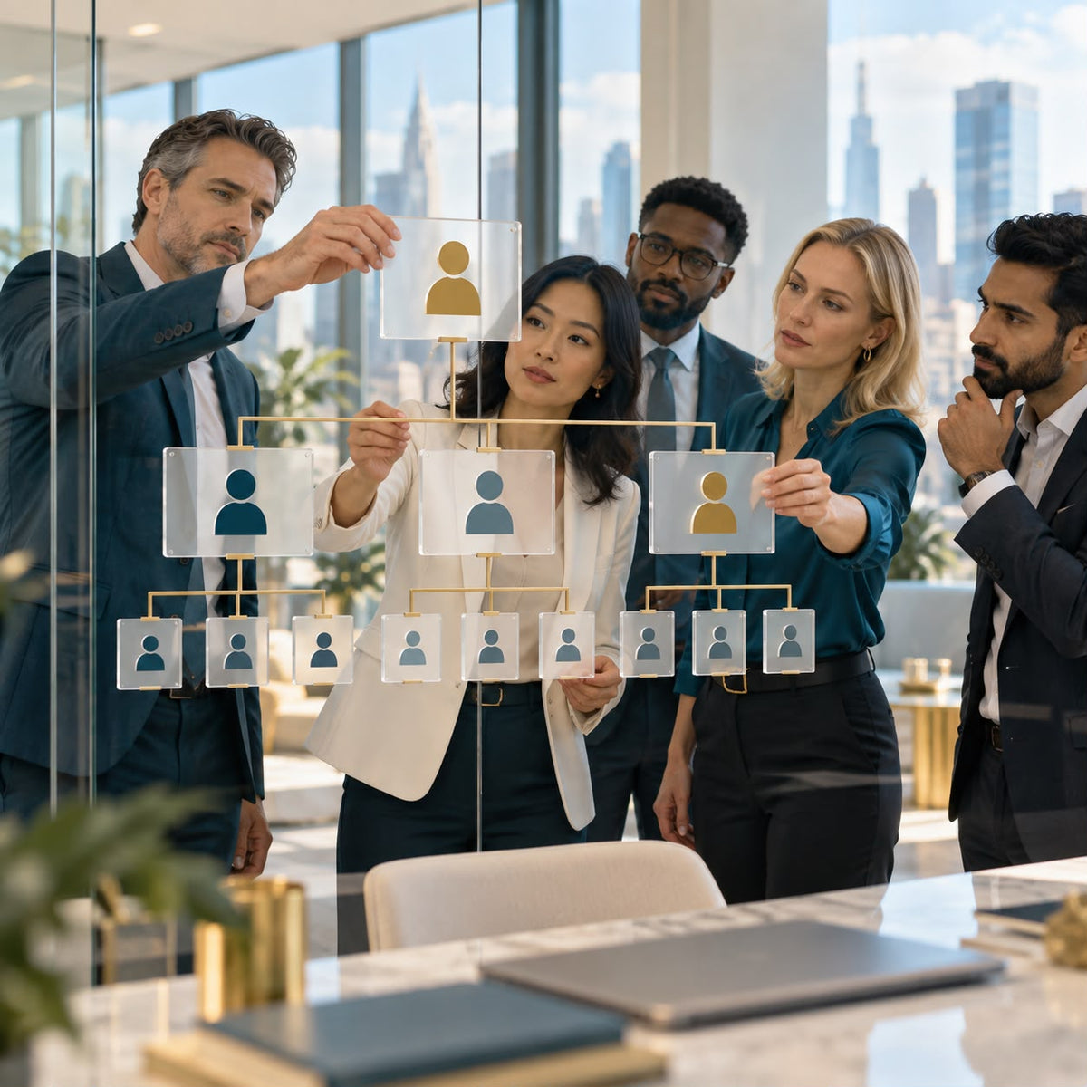 إعادة تصميم الهيكل الإداري والأقسام والصلاحيات &Organizational Structure and Authority Design